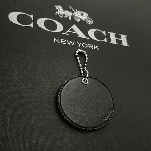 Coach X NASA Space ASTRONAUT Black Multi Leather Bag Charm Rare Star Glitter - Picture 8 of 9